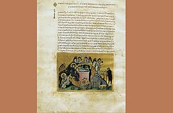 Buchmalerei mit Szenen aus dem Leben Christi aus dem Menologion Basileos II. 