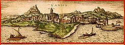 Candia, kolorierter Kupferstich